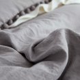 thumbnail image 6 of Lady Ann Gray Comforter Queen Set,Stone-Washed Lightweight Extra Soft Warm Pom Pom Fringe Bedding Comforter Set,Vintage Boho Bohemian Bedding Super Soft Microfiber Inner Fill, 6 of 7
