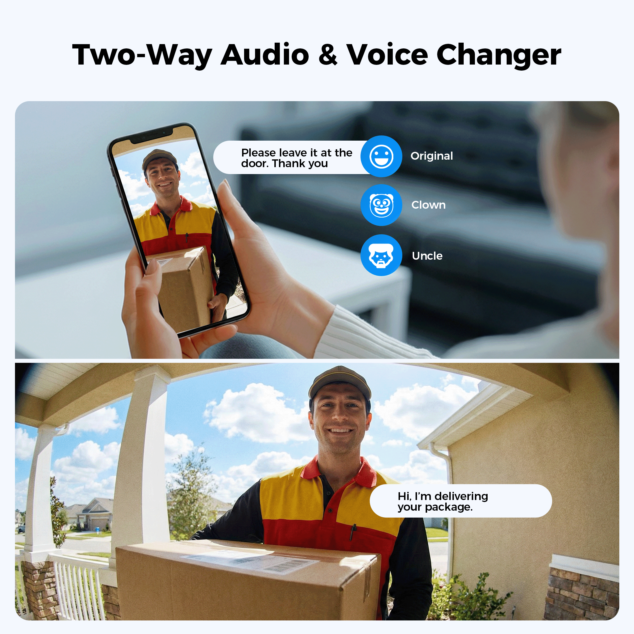 Liwan 2K Wireless Video Doorbell Camera with Chime, Smart PIR Motion Detection, 2-Way Audio, IP65 Waterproof Battery Powered Security Doorbell for Home