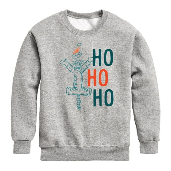 Disney Winnie The Pooh - Tigger Christmas Ho Ho Ho - Toddler & Youth Crewneck Fleece Sweatshirt