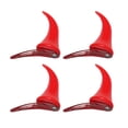 thumbnail image 1 of Miangastore 1 Ensemble 2 Paires Épingles à Cheveux Décoratives d'Halloween Cornes de Bœuf Rouges Épingles à Cheveux Diaboliques (Rouge), 1 of 8