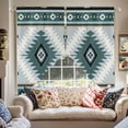 thumbnail image 4 of Swag Curtain Valances Green Bohemian Swag Valances for Kitchen Windows Aztec Boho Tribal Style Short Topper Curtains Valance Tier Pair for Kitchen Bedroom Living Room Bathroom 28"x36", 4 of 8