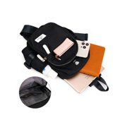 Deago Canvas Sling Bag for Men & Women - Chest Shoulder Bag Unbalance Crossbody Backpack Water Resistant Daypack for Gym Travel Hiking (7.1 * 2.75 * 13.5, Black)