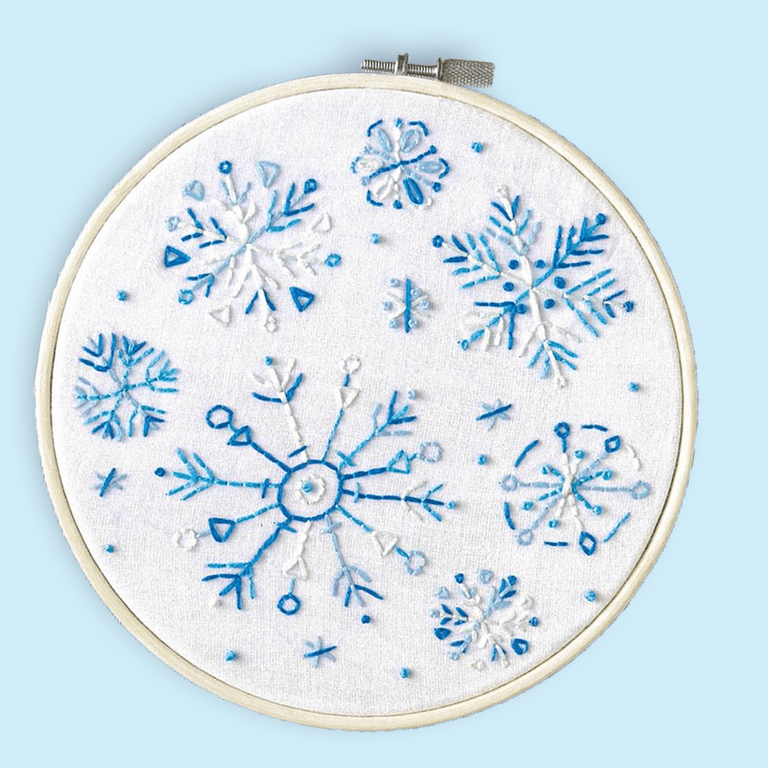 Leisure Arts Embroidery Kit 6 Snow Day - embroidery kit for beginners - embroidery  kit for adults - cross stitch kits - cross stitch kits for beginners - embroidery  patterns 
