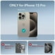 thumbnail image 2 of Funda ESR para iPhone 15 Pro con protectores de pantalla, gris, 2 of 7