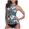 thumbnail image 1 of DPTALR Maillot de Bain Bikini Imprimé Rehausseur Rembourré pour Femmes Ensemble de Plage, 1 of 5