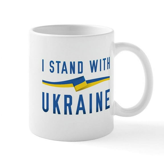 CafePress - I Stand With Ukraine - 11 oz Ceramic Mug - Novelty Coffee Tea Cup