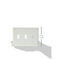 thumbnail image 2 of Morris Products 83032 Plaques Murales en Acier Inoxydable 3 Gang Toggle Switch Blanc, 2 of 2