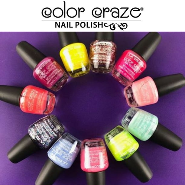 L.A. COLORS Color Craze Nail Polish, Lightning, 0.44 fl oz