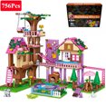 thumbnail image 1 of City Tree House Summer Villa Building Blocks Set, Garden Castle with Swimming Pool & Mini Figures, DIY Street View Model Toy, Birthday Holiday Gift for Kids, 1 of 7