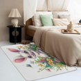 thumbnail image 4 of Cute Rabbit Area Rug 6X8 Living Room, Cartoon Rabbit Rugs for Bedroom,Rug Decorations, Rabbit Wild Flower Carpets Fluffy Washable, Soft Ultra-Thin Non Shedding Non Slip Non Toxic Area Rug 8i&-140, 4 of 7
