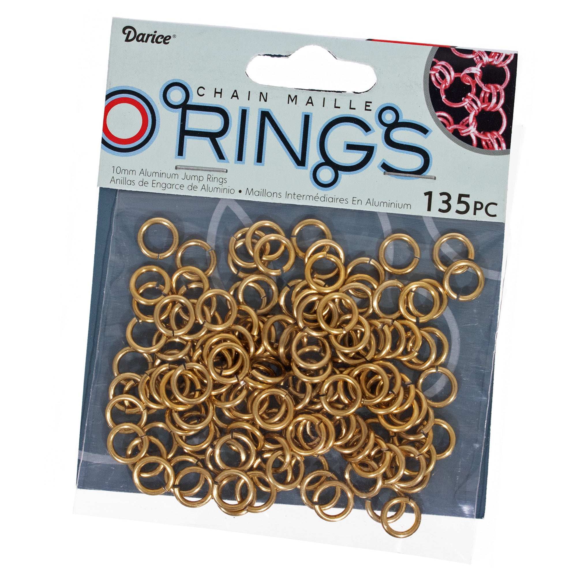 Aluminum Chain Maille Jump Rings Connecting Loops in Multiple Colors