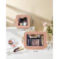 thumbnail image 3 of Set de bolsas de maquillaje FFPaw Travel, funda transparente, neceser, rosa, 3 of 7