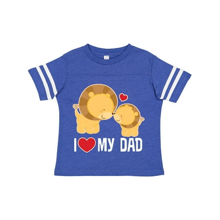 

Inktastic Fathers Day I Love My Dad Boys Lion Gift Toddler Boy or Toddler Girl T-Shirt