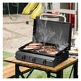 thumbnail image 2 of 3-Burner Flat Top Gas Griddle Cooking Station with Ceramic Coated Cast Iron Pan, 30,000 BTU Propane Fuelled Griddle Station for Outdoor Barbecue Backyard Cookout, 2 of 9
