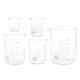 thumbnail image 1 of GAXIRE 5 vasos medidores transparentes de vidrio, vasos medidores a escala para experimentos., 1 of 4