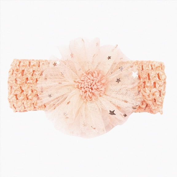 Cdudpw Flower Headbands Baby Girl Soft Nylon Headband for Newborn Floral Nylon Hairbands Hair Accessories for Infant Toddler Kids Gifts(Rose Gold,One Size)