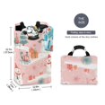 thumbnail image 2 of Yayeee Freestanding Laundry Hamper with Handle Collapsible Large Storage Basket for Clothes, Pink Christmas Snowman, 2 of 7