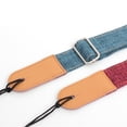 thumbnail image 4 of Sangle en Coton Lin & Cuir Véritable Style Campagnard pour Ukulélé (Gris Clair), 4 of 6