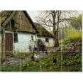 thumbnail image 1 of Ceramic Tile Mural-Peder Mork Monsted Village Painting 98. 17" w x 12.75" h using (12) 4.25 x 4.25 ceramic tiles, 1 of 3
