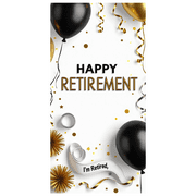 LUUFILx Retirement Celebration Banner Colorful Party Decorations Backdrop Background Happy Event Supplies Photography Props Retirement Party Decor