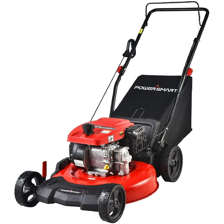 Gas Powered Push Lawn Mower 3 in 1 Lawn Mower with Bag 21 Inch 209CC 4 Stroke Engine 5 Adjustable Heights Black Walmart