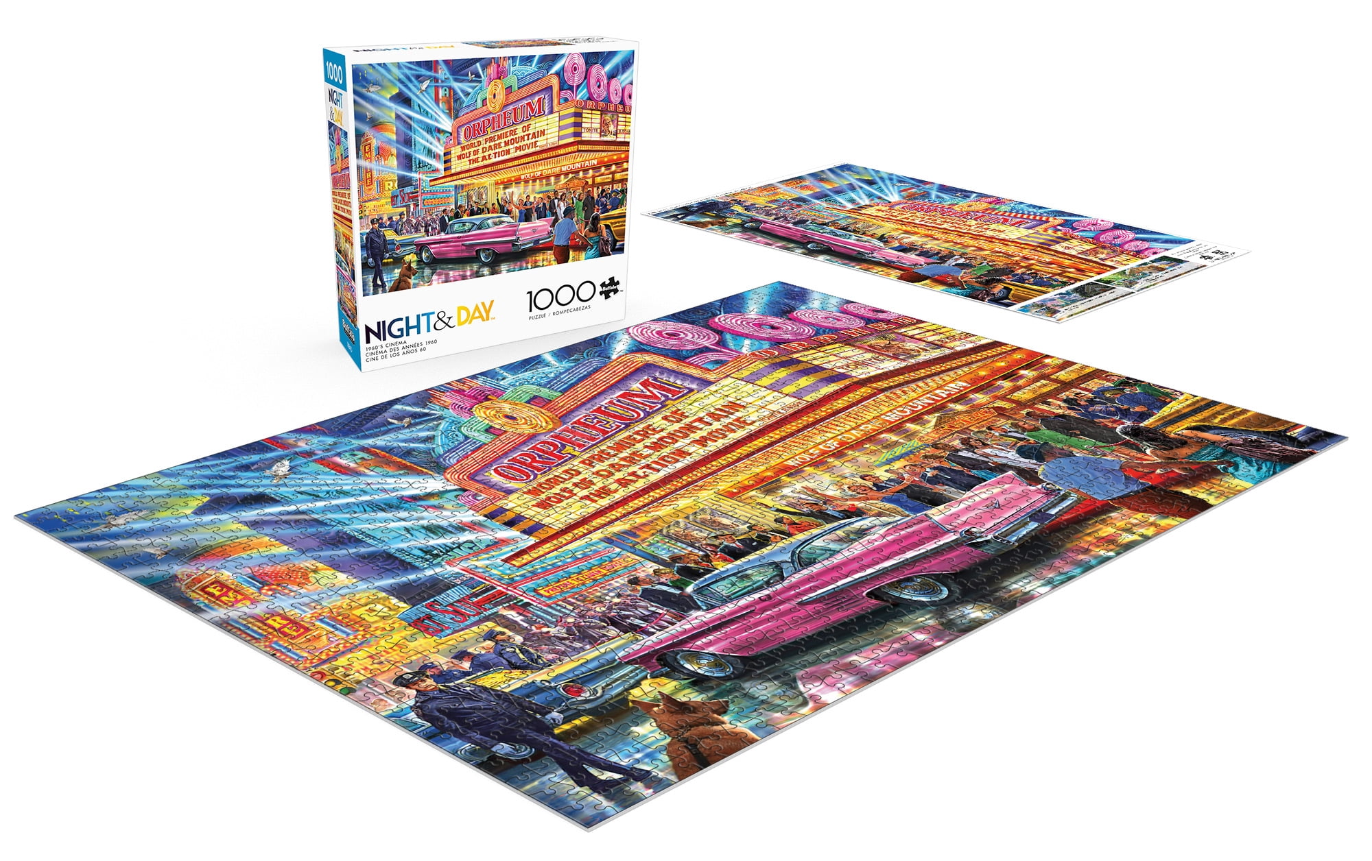 Buffalo Games 1960's Cinema 1000-Piece 26.75 x 19.75-Inch Interlocking Jigsaw Puzzle for Adults Ages 14+