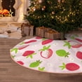 thumbnail image 5 of Bingfone Christmas Tree Skirt Mat Christmas Decoration Interior 48" -Hand Drawn Strawberry, 5 of 6