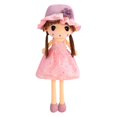 thumbnail image 1 of Muñeca de peluche suave de 60 cm con vestido rosa y sombrero para niños, 1 of 2