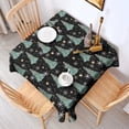 thumbnail image 2 of Black Christmas Tree Pattern Square Tablecloth,Waterproof Square Table Cover,Wipeable Spillproof Washable Table Cover for Home Kitchen Party Decor 42"X42"(107x107cm), 2 of 6