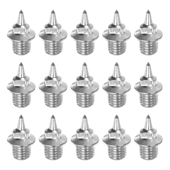 Track Spikes 6.8mm Steel Small Pointed Nails for Track Shoes, Silver Tone, 15 Pieces