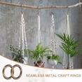 thumbnail image 4 of Uxcell Metal O Ring, 4 Pcs 2.4 Inch OD 1.8 Inch ID 7mm Thick Seamless Solid Round Brass O Rings for Dog Leashes Wall Plant Hanging Basket Bags Belts DIY Craft, Dark Gold, 4 of 7