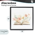 thumbnail image 4 of Stupell Industries Farmhouse Floral Flourishing Words Black Floating Frame Canvas Art, 18 x 18, by Svetlana Aleynikova, 4 of 8