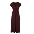 thumbnail image 3 of Baikeli Sale Dresses for Women Women's Solid Color Sleeveless Long Skirt with V-Neck Loose Hem Dress Casual Dresses for Women, 3 of 7