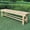 Natural, variant on Outdoor Garden Bench, 2-Person Wood Patio Bench Weatherproof Outdoor Backless Bench, Anti-Corrosion and Anti-Rust Garden Benches for Garden Lawn Porch Park Backyard