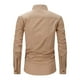 thumbnail image 4 of Blusa y camisa de manga larga con cuello vuelto para hombre, informal, con botones, de lino y algodón, a la moda., 4 of 4