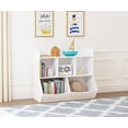 thumbnail image 2 of UTEX Toy Storage Organizer with Bookcase, Kids Bin Storage Unit with 8 Compartments &3 Baskets Bins, Toys Box Organizer, Kids Multi Shelf Cubby for Books,Toys, 2 of 7
