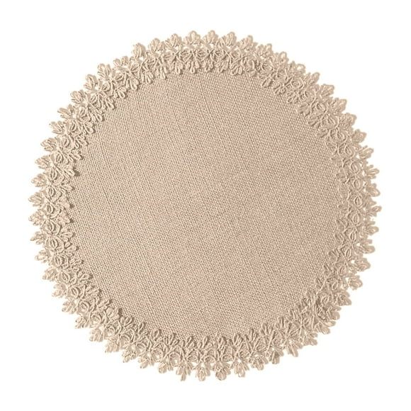 Napperons pour Table Ronde Ajourés Lavables Résistants à la Chaleur Isolants Napperon Nylon Spandex Rond 38 cm Ménage Cuisine Table