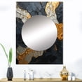 thumbnail image 1 of Designart "Adorned Gold and Black Pottery I" Abstract Spirals Mirror Wall Decor - Modern Black Abstract Large Printed Mirror Wall Decor For Bedroom - 40" x 30" Inch, 1 of 5