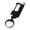 Black, variant on Black Double-Face Metal Carabiner Keychain Lighter with Refillable Tank and Bottle Opener for Camping Hiking, 9.6x2.9cm