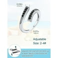 thumbnail image 5 of ChicSilver Sterling Silver Toe Rings for Women Adjustable Cute CZ Toe Rings Open Band Hawaiian Beach Summer Foot Jewelry for Women, 5 of 8