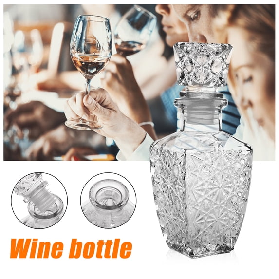 Luxury Gorgeous Glass Whiskey Liquor Wine Drinks Decanter Crystal Bottle Wine Carafe--200ml/500ml/850ml