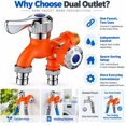 Split 2 Machine 2-Way Dual Outlet Washing Machine Plastic Faucet-Hose Splitter,white ...
