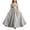 Silver, variant on Kukoosong Girls Off Shoulder Big Bow Satin Maxi Dress, Flared Long Skirt Evening Maxi Dress, A-Line Puffy Floor Length Princess Gown for Flower Girl Wedding, Birthday Party