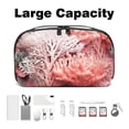 thumbnail image 3 of Coral Waterproof Oxford Fabric USB Organizer Storage Box Charger Phone Case Cell Phone Cord Organizer 5.9x9.44x3.14 in., 3 of 6