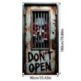 thumbnail image 4 of Leeye Halloween Cloth Door Curtain Non Woven Banner with Hooks Strips Ribbon for Wall Window Porch Decoration Party Indoor Outdoor1ml with Black Ribbon and Glue 180cm, 4 of 8