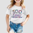 thumbnail image 2 of EHQJNJ Chandails en Molleton Mignons pour Filles Enfants Mode Décontractée Imprimé Col Rond Manches Courtes T-Shirt Haut Chandails en Molleton pour Adolescentes, 2 of 4