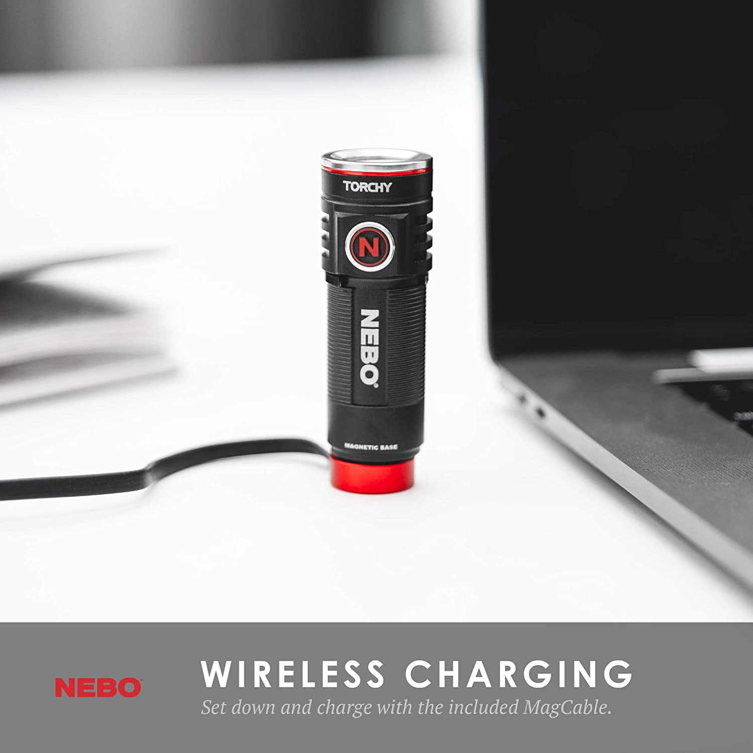 NEBO Torchy 1,000-Lumen Pocket Flashlight, LED Rechargeable Flashlight for EDC, Camping, Hunting, Hiking with 4 Light Modes, Water and Impact Resistant