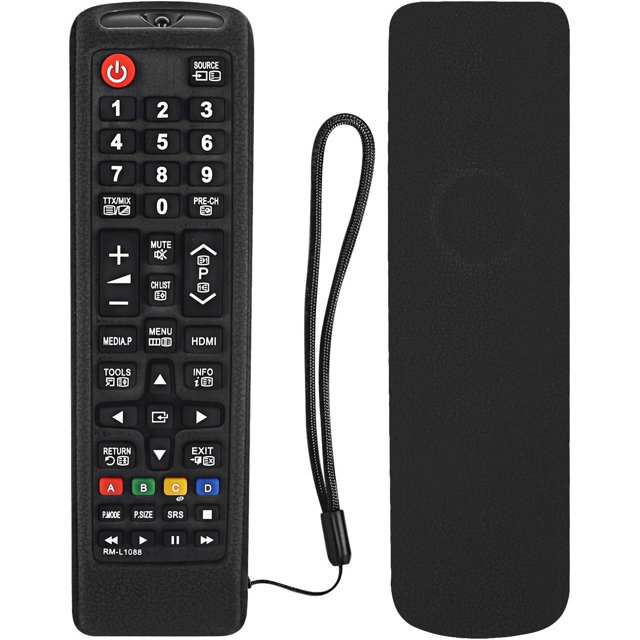(Negro) Funda Protectora de Silicona para Control Remoto Samsung, AA59-00741A AA59-00786A BN59-01315B, Carcasa para Control Remoto Samsung, Antideslizante, Antisísmica, Lavable