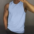 thumbnail image 2 of KPOPLK Mens Muscle Tank Tops Gym Workout Athletic Tank Top Summer Spring Solid Color Casual Sleeveless Cotton Tee Shirts Valentine'S Day s(Light Blue,XXL), 2 of 8