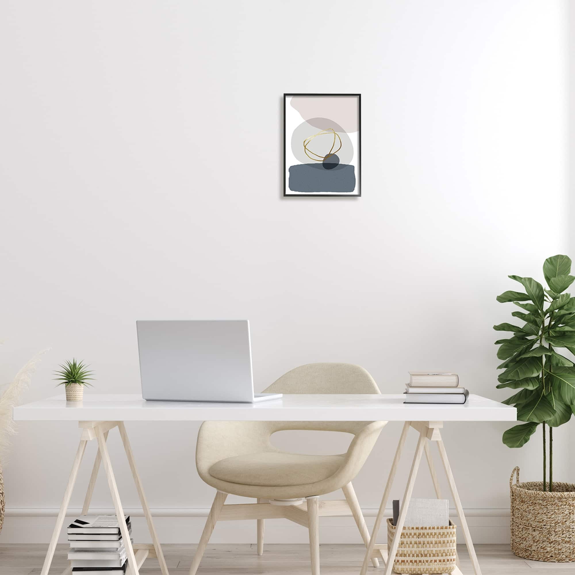 Stupell Industries Modern Contemporary Abstract Rock Shapes Glam Detail, 16 x 20, Design by Urban Epiphany